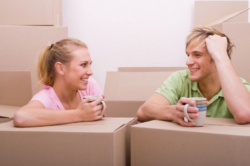 Professional team handling office relocation with care