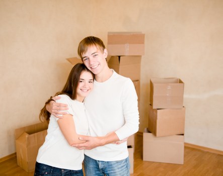 Interior of a spacious and well-equipped moving truck