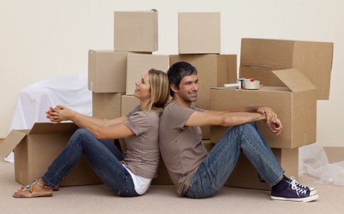 Van equipped for residential moving services