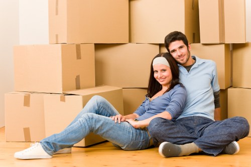 Packers organizing fragile items