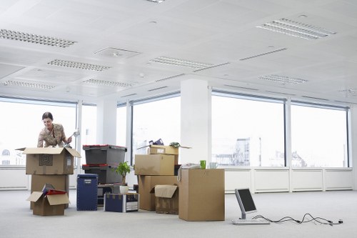 Modern moving trucks for efficient office moves